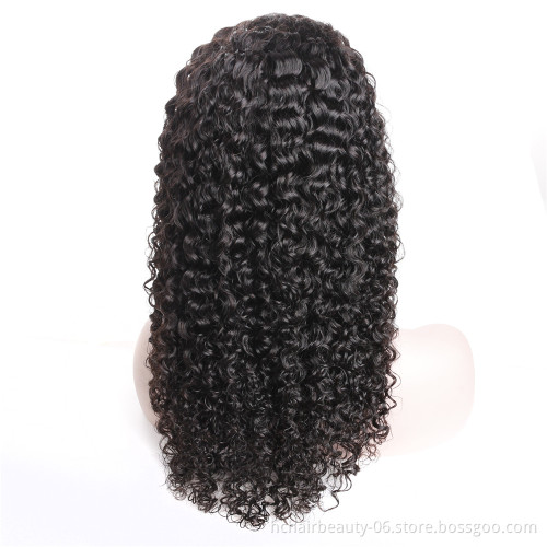150% Density 360 Lace Frontal Wig Pre Plucked With Baby Hair Brazilian Remy Kinky Curly Lace Front Human Hair Wigs For Women